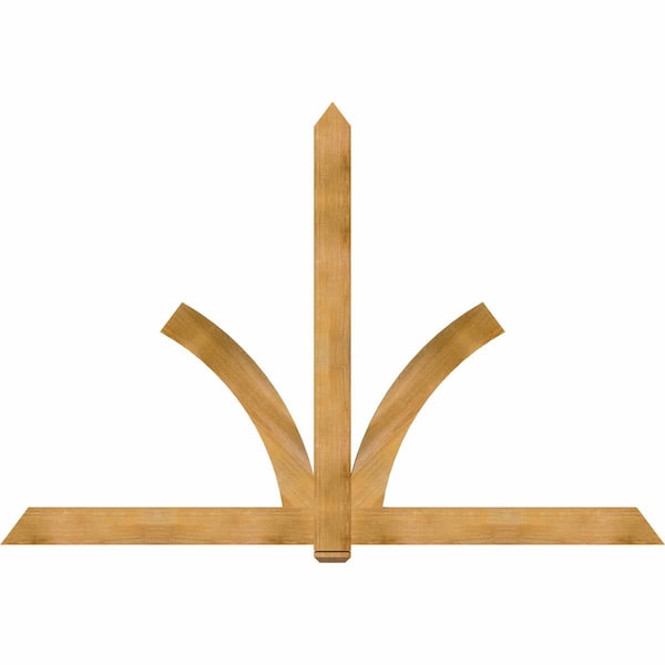 Ekena Millwork Redmond Rough Sawn Timber Gable Bracket, Western Red Cedar, 108"W x 72"H x 2"D x 6"F, 16/12 Pitch GBW108X72X0206RED00RWR - main